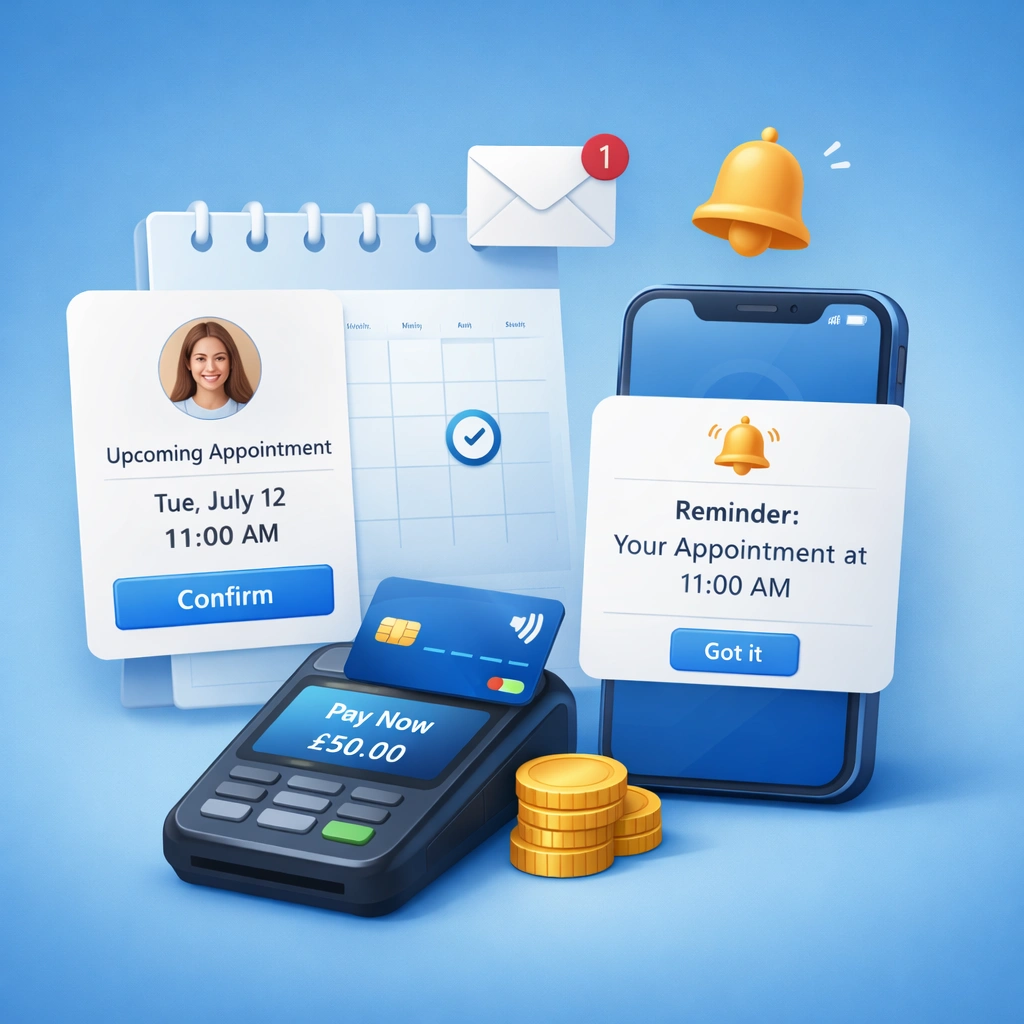 Appointments + payments + reminders