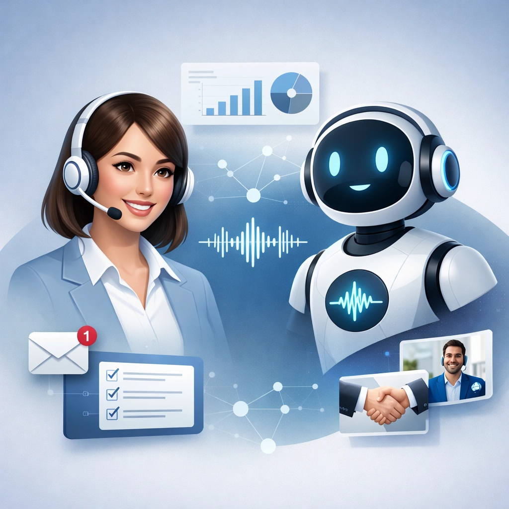 Voice & chat agents for updates, reporting, nurturing